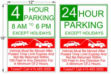 esr parking sign