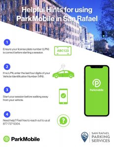 Using Parkmobile in San Rafael Helpful Hints
