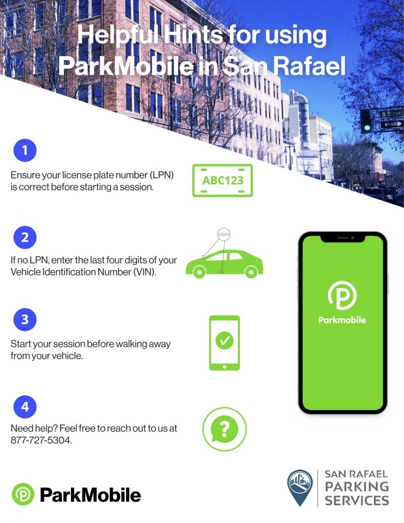 Using Parkmobile in San Rafael Helpful Hints