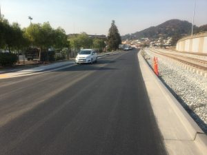 Francisco Blvd West – looking north at intersection of Irwin Street.