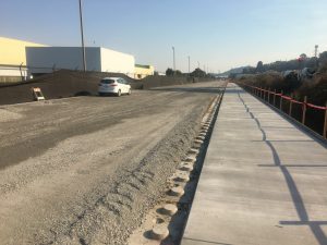 Multi-Use Path – Phase-1 and Rail base rock; looking south.