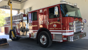 Fire Engine 57 used during vehicle exhaust (Plymovent) training