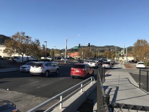 Vehicles on Grand Avenue