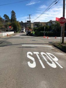 All Way Stop at Belle Ave and Park Street