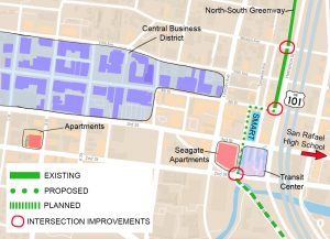 Downtown Map for Bike Connections