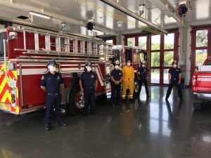 SR Firefighters don PPE gear