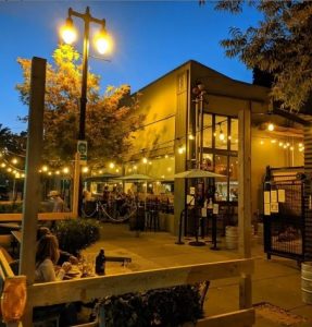 outdoor dining area