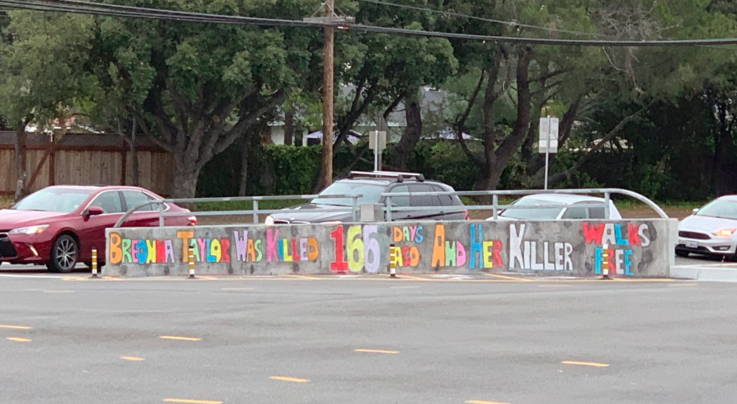 Community Conversation around Breonna Taylor Chalk Mural - San Rafael