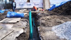 sewer lateral active construction