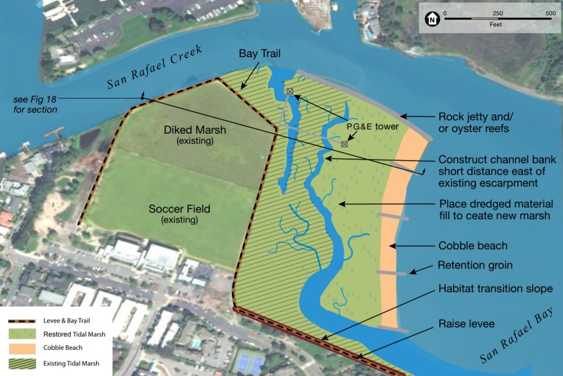 Tiscornia Marsh Restoration Project Dredging map