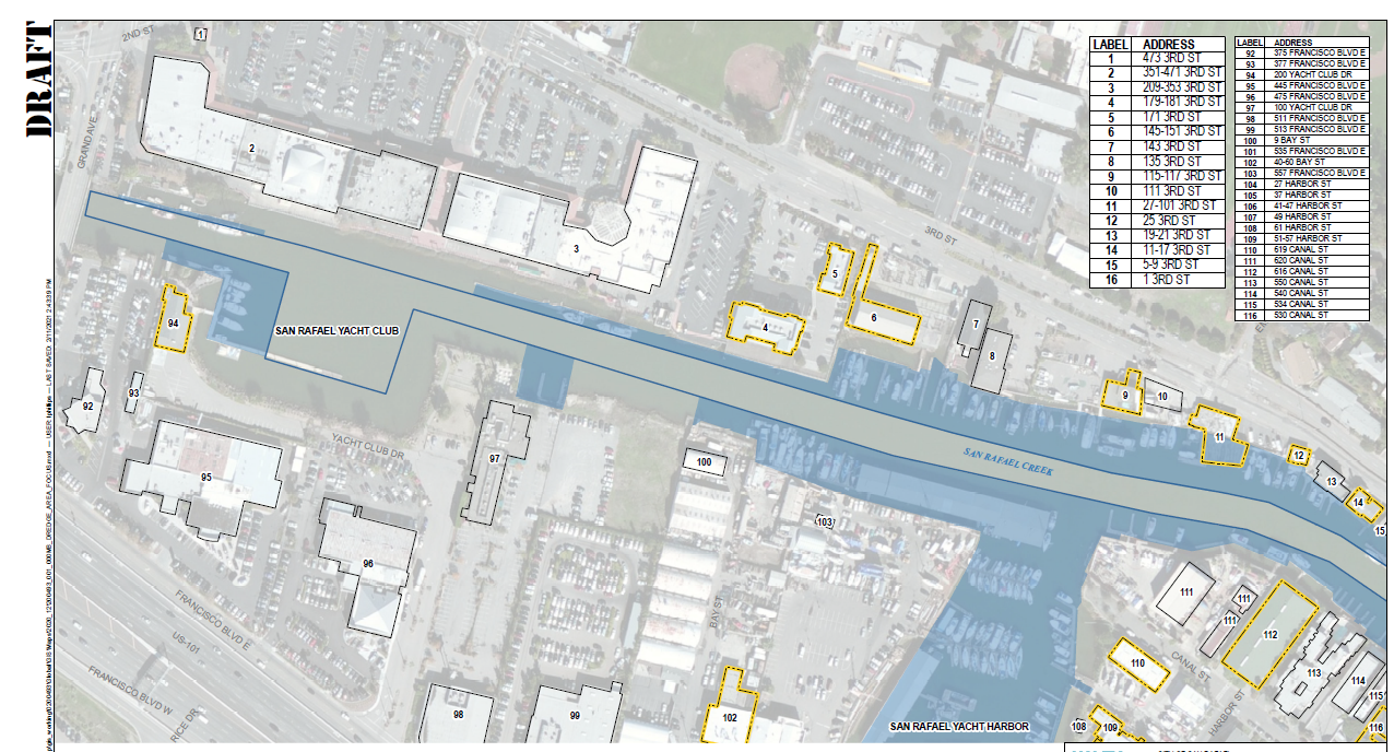 Map of dredging limits