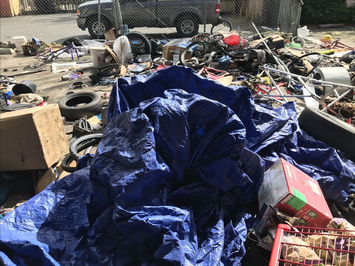 Encampment debris