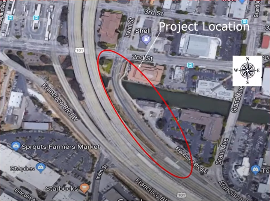 US 101 NB Bridge Replacement (Caltrans) Project Location