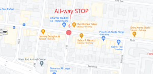 New All-Way Stop at Fourth Street-F Street in the West End