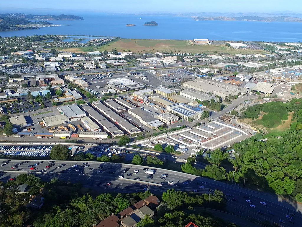 Northbound US-101 to Eastbound I-580 Direct Connector (Transportation Authority of Marin) looking northeast