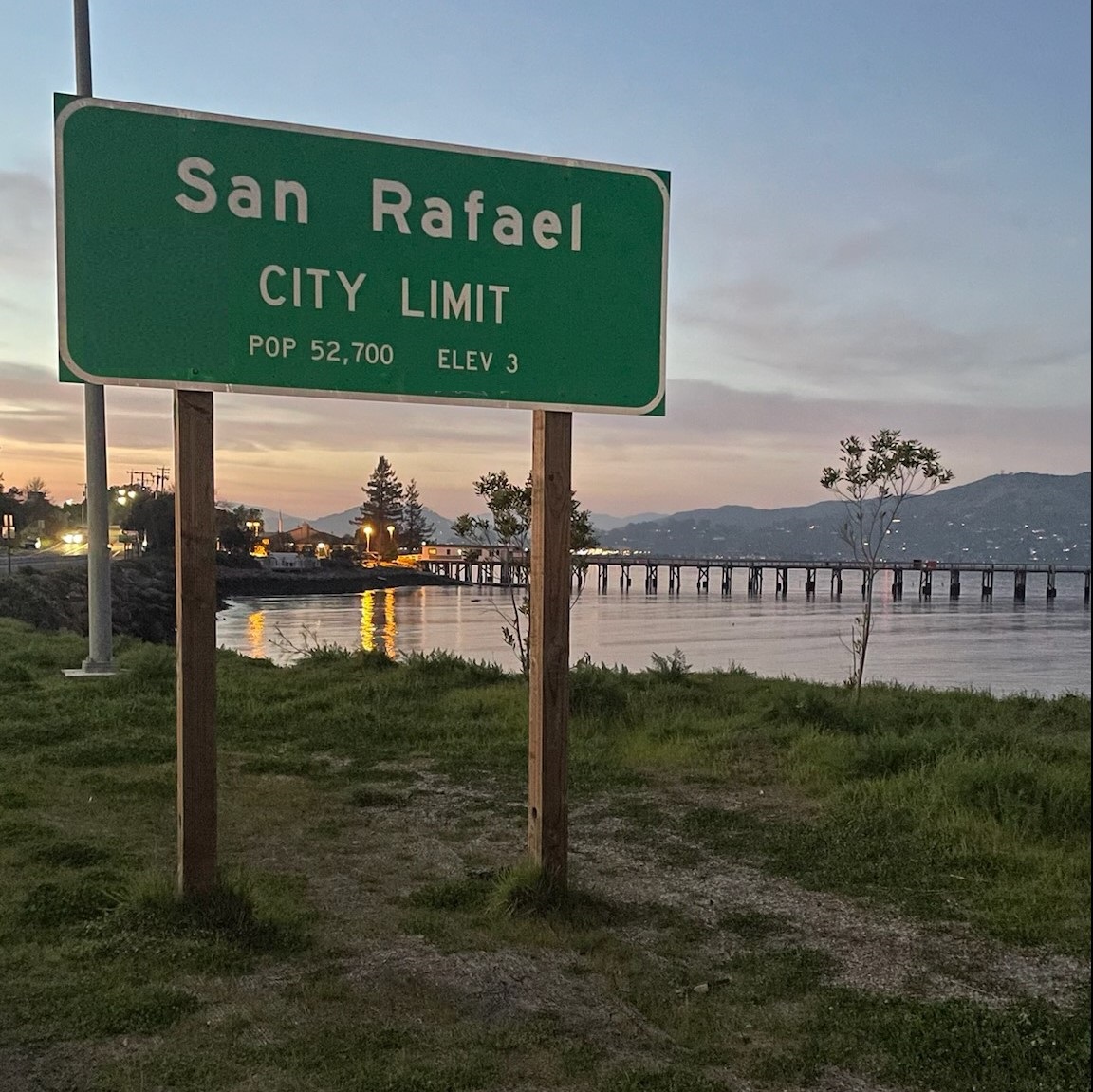 City of San Rafael sign from SR - Richmond Bridge