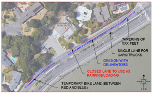 NOTICE OF LANE CLOSURE AND BIKE LANE RELOCATION DURING CONSTRUCTION OF FIRE STATION 55 RENOVATION
