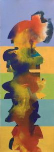 Bill Prochnow - Little Totem - Acrylic on Canvas - 26"x9"x1.5" - $575.00