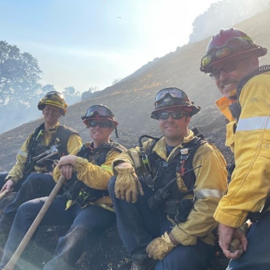  Captain Northern and his crew on a vegetation fire off of Mt Lassen Dr. in Sept 2021. 