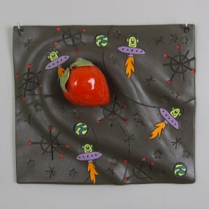 "Persimmon Bending The Fabric of Time and Space" - Melissa Woodburn - $500.00