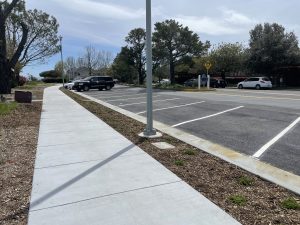 Spinnaker Point parking modification project parking spaces created along walkway-2