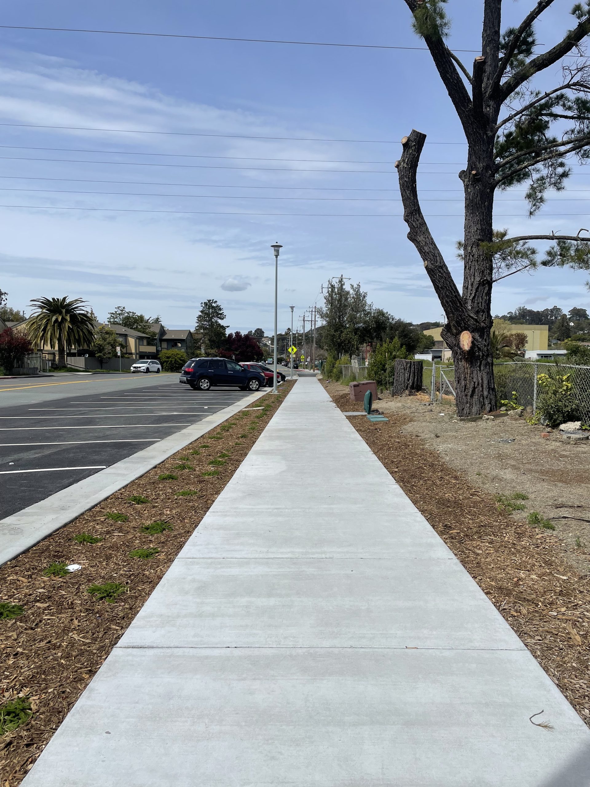 Spinnaker Point parking modification project parking spaces along walkway