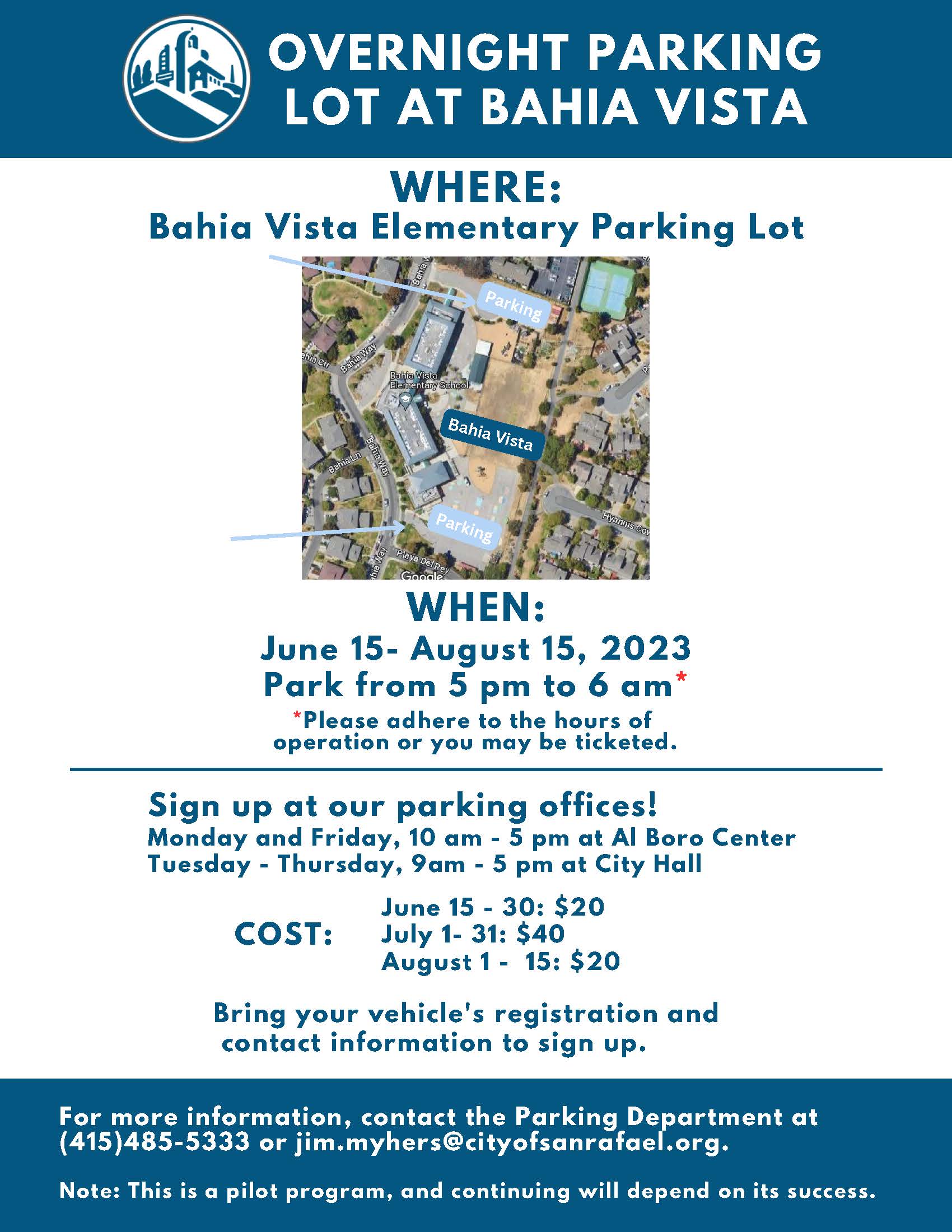 Bahia Vista Parking Flyers