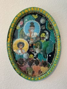 Holly King "Heros" Fabric, Threads, & Found Objects $1,000