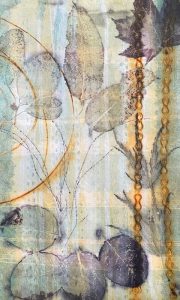 Cindy Ostroff "All Over Creation" Stencil Print, Rust & Botanical Printing $375