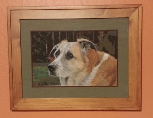 Susie Kelly "Our beloved Shawna" Photograph on Materials w/ Thread NFS