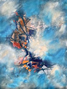Jessie Zaylia "Shipwreck" Acrylic on Canvas Board, Framed $860