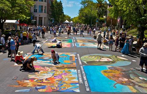 Italian Street Painting, photo by Terry Peck