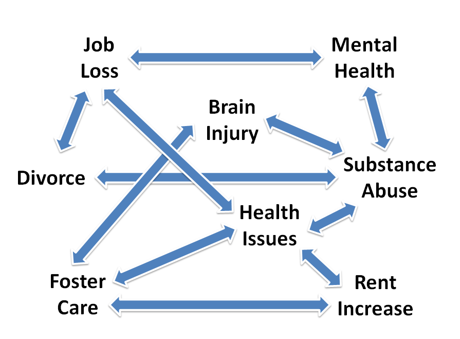 Homelessness has a web of causes