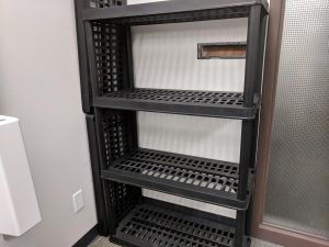 plastic shelves