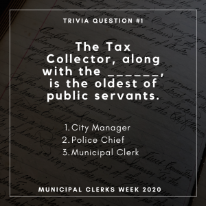 Municipal Clerks Week - Monday