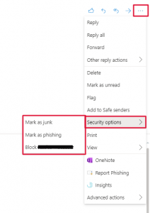 New Phishing Button Outlook