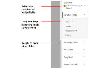 e-sign instructions