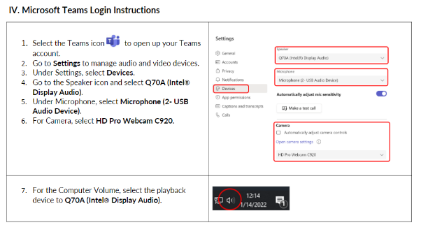 Fig. 1 Sample login instructions