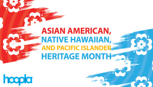 red and blue flower with the words asian american, native american, and pacific islander heritage month