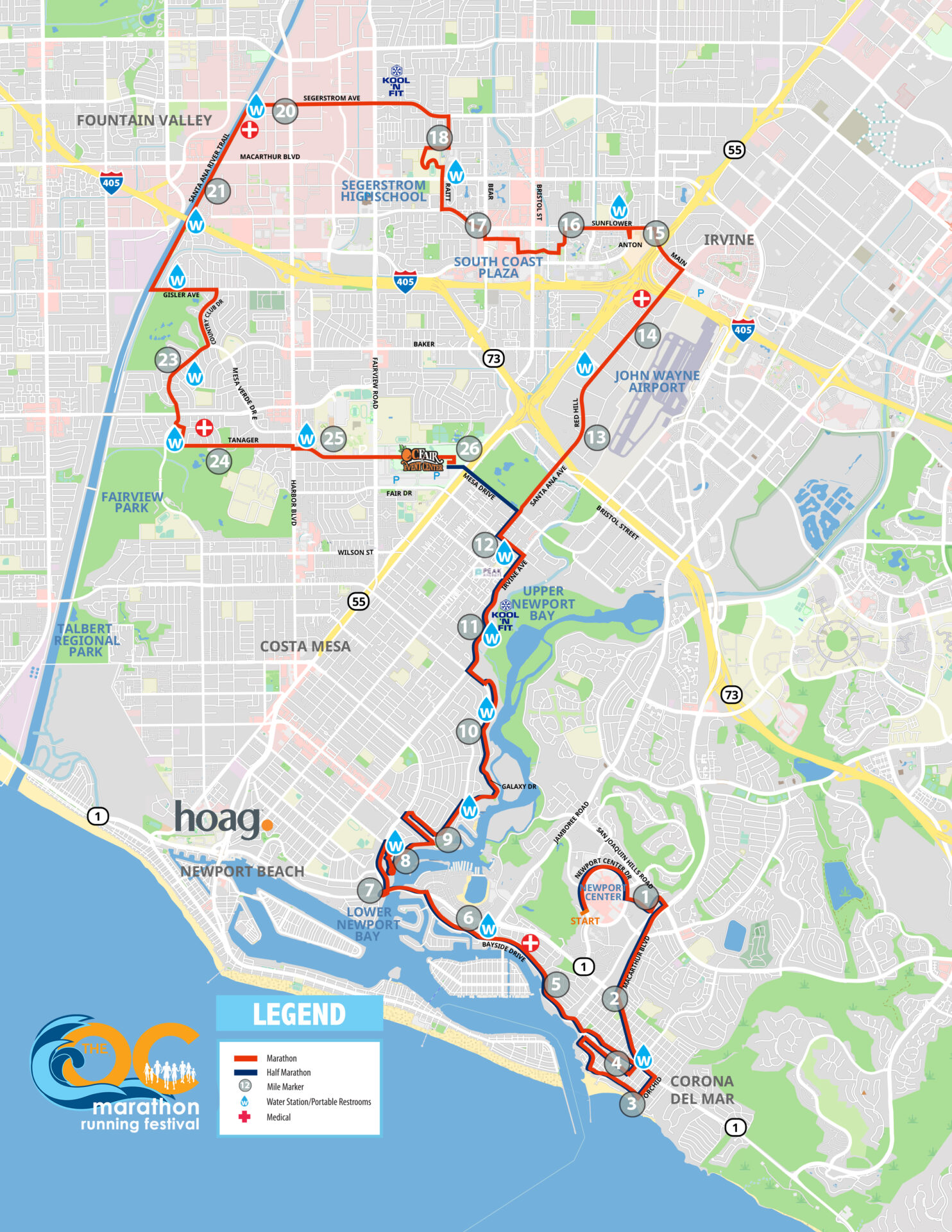 OC Marathon 2024 course map