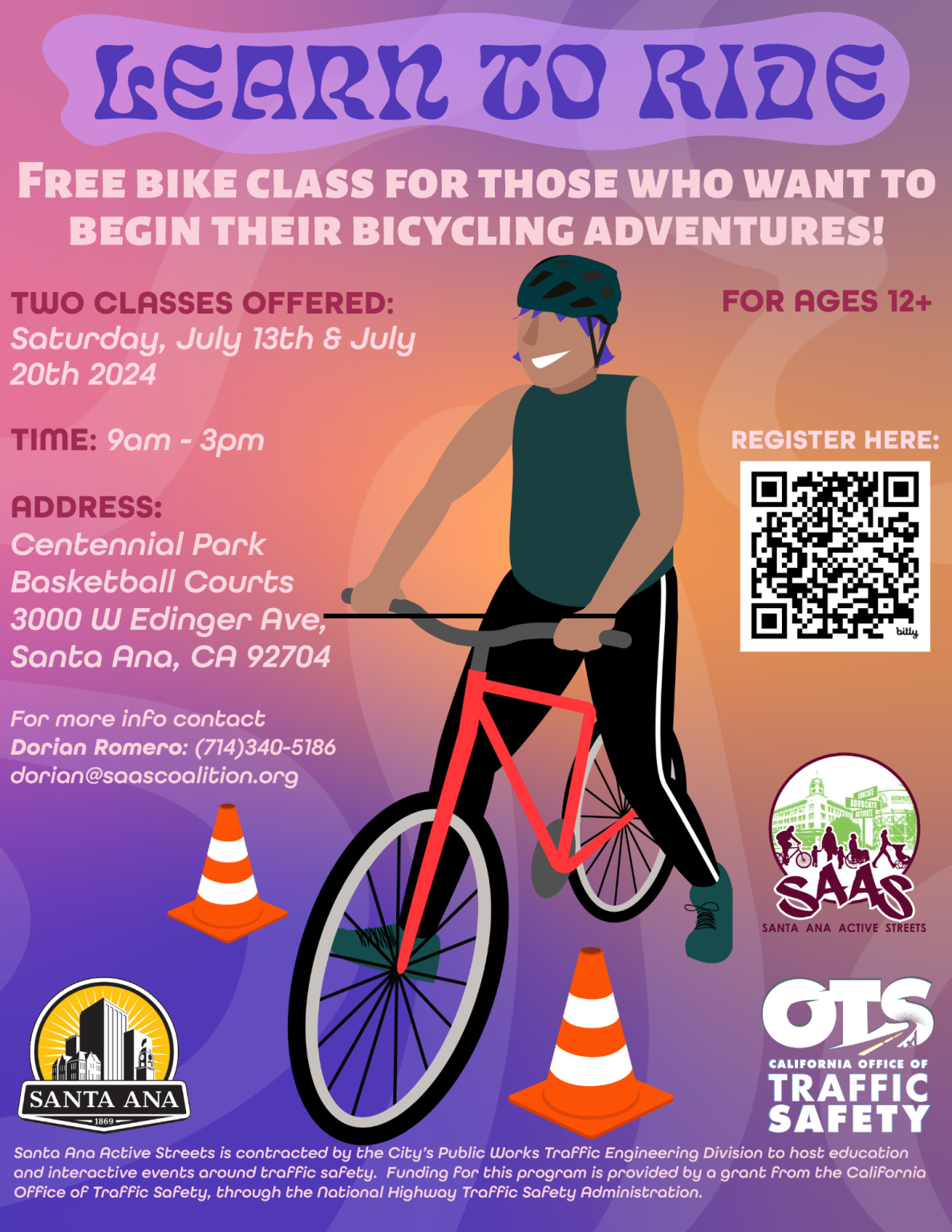 Learn to Ride Bike Class - City of Santa Ana