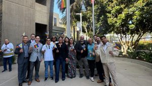 Pride Flag Raising Ceremony Group Photo