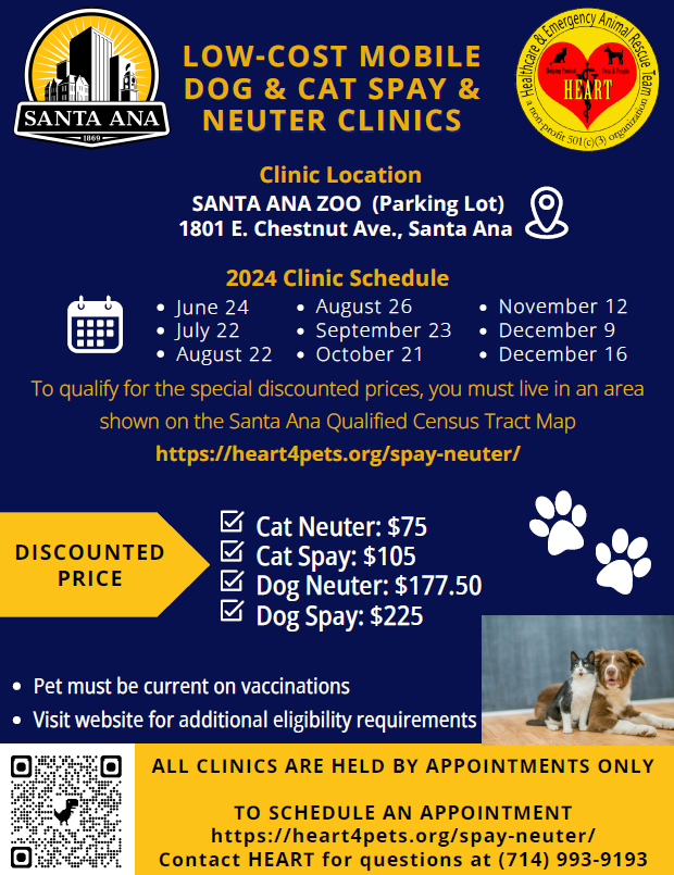 Low cost clinic for pet spay and neuter