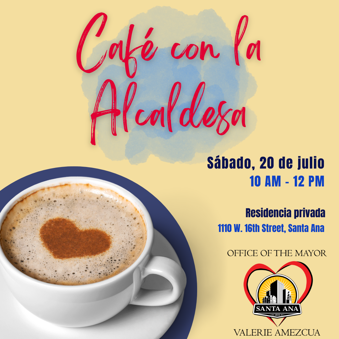 Coffee with the Mayor - Spanish flyer