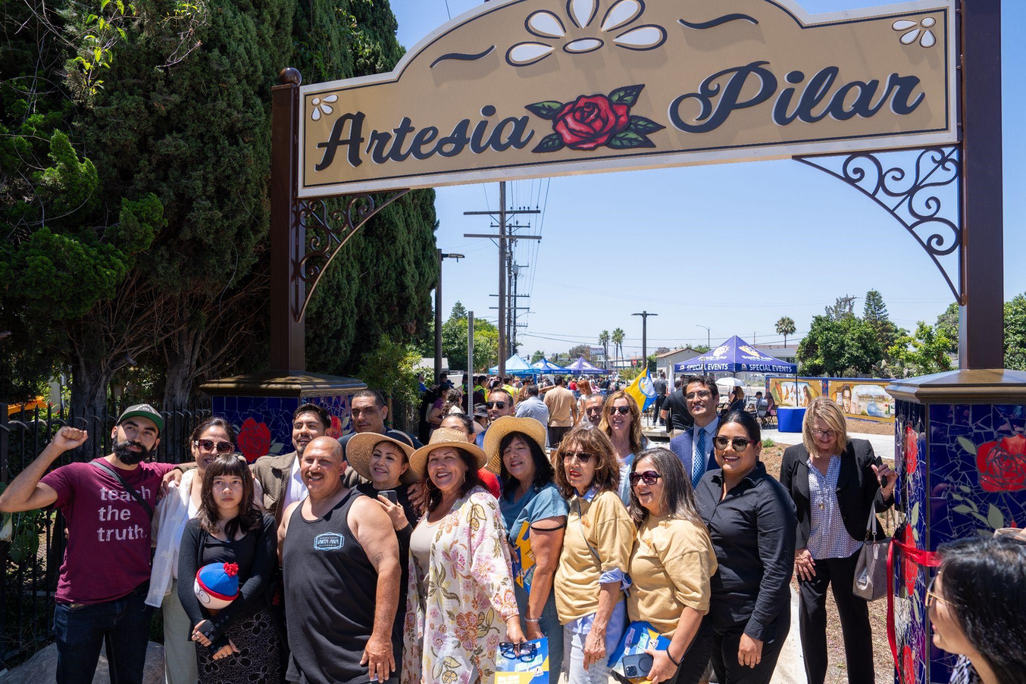 Artesia Pilar Sign at King Street Urban Greening