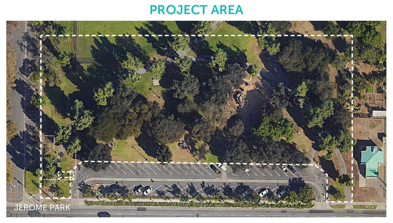 Jerome Outdoor Library Project Area Aerial View