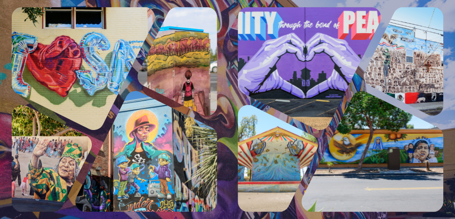 Santa Ana Murals Art Collage