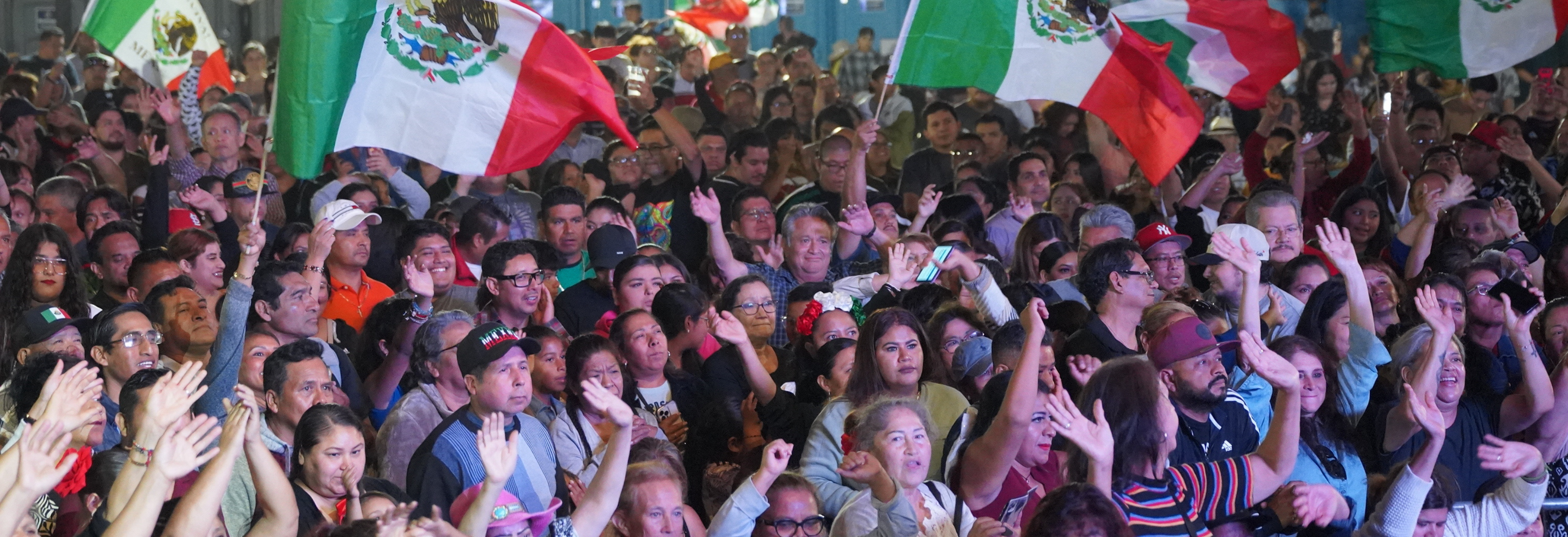 Crowd at Santa Ana Fiestas Patrias concert