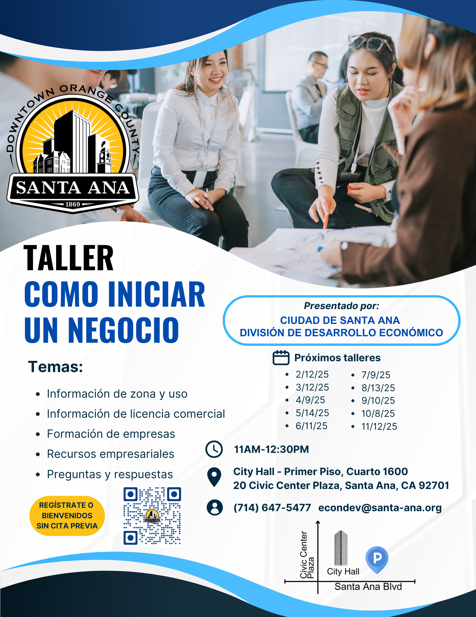 (Spanish) business start up work shop flyer - spanish