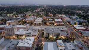 Aerial photograph of downtown Santa Ana